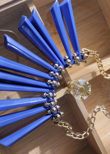 Uzun Renkli Zincir Detaylı Bohem Kadın Kolye - Görsel 2