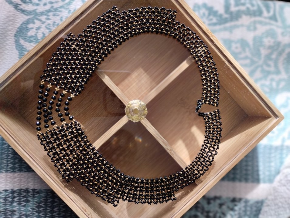 Siyah Boncuklu  Kadın Kolye - Görsel 2