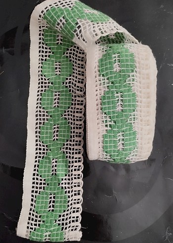Yeşil Dantel El İşi Şerit