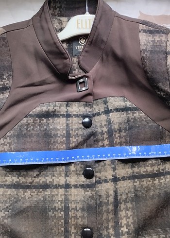 Uzun Kahverengi Düğmeli Kadın Pardesü Kap - Görsel 6