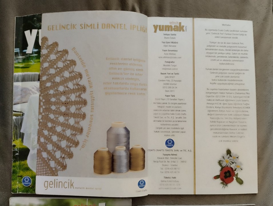 Yumak Dantel ve Örgü Dergileri Seti - Görsel 3