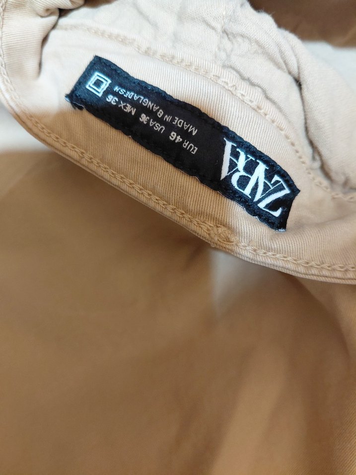 ZARA ERKEK LANVAS PANTOLON  46 beden - Görsel 3