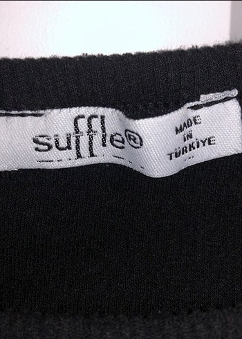 Siyah Baskılı Kısa Kollu Crop - Görsel 3