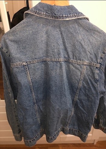 Düğmeli Mavi Kadın Denim Ceket - Görsel 2