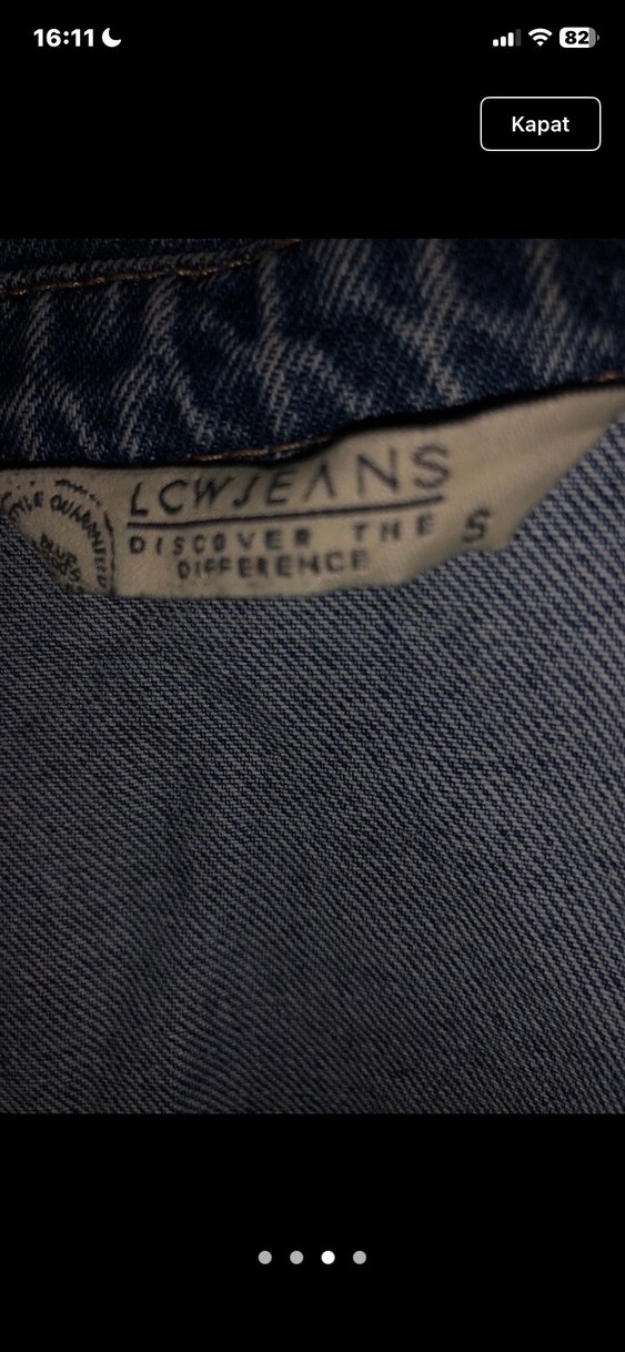 Düğmeli Mavi Kadın Denim Ceket - Görsel 3