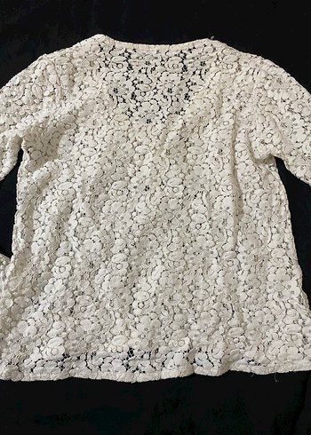 Dantel Detaylı Bohem V Yaka Kadın Bluz - Görsel 4