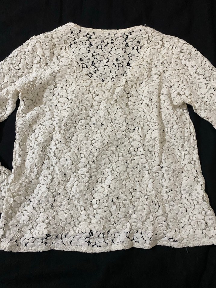 Dantel Detaylı Bohem V Yaka Kadın Bluz - Görsel 4