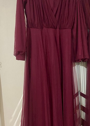 Bordo Gotik Tarzda Kadın Elbisesi - Görsel 5