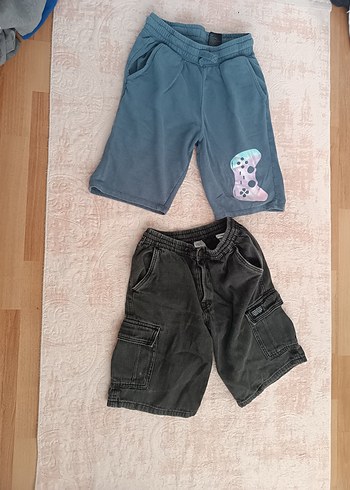 Erkek Çocuk Bol Kesim penye ve kot Şort