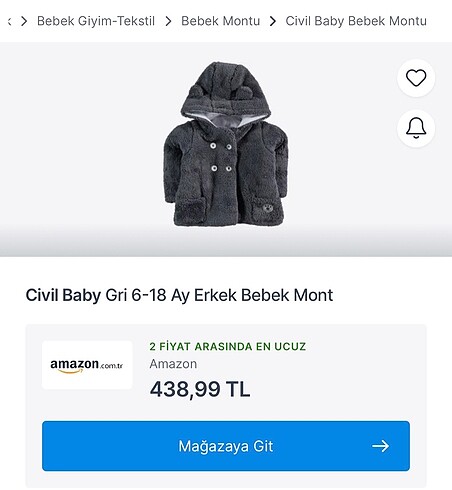 Civil Erkek bebek mont