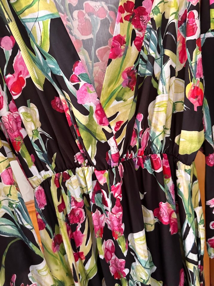 Çiçek Desenli Bohem Uzun Elbise - Görsel 4