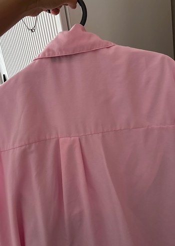 Düğmeli Pembe Gömlek - Görsel 5