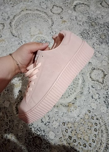 39 Beden pembe Renk Kinetix Bağcıklı Kadın Sneaker Ayakkabı
