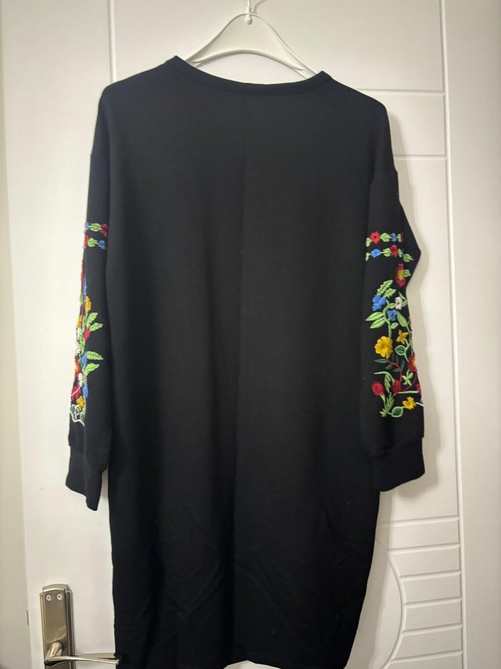 Nakışlı Bohem Uzun Kollu Tunik - Görsel 2