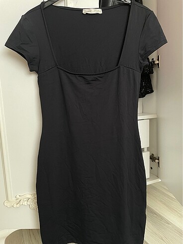 m Beden PULL&BEAR siyah mini elbise