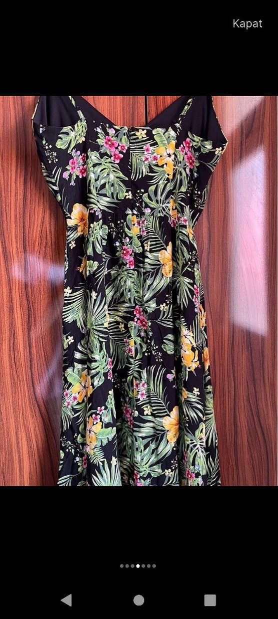 Çiçekli Uzun Bohem Elbise - Görsel 2