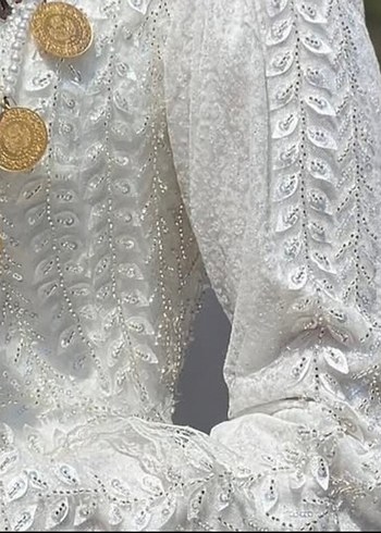 Uzun Kollu Beyaz Prenses Gelinlik - Görsel 2