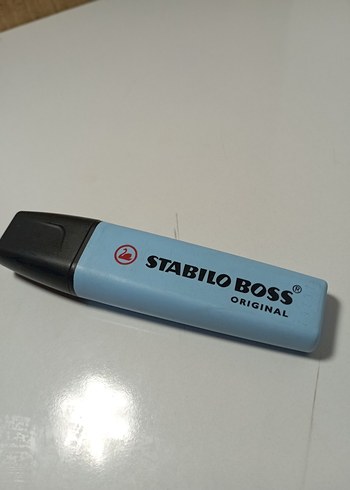 Pastel Esintili Mavi Stabilo Boss Fosforlu Kalem