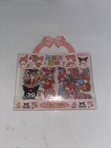 Pembe kuromi stickerler