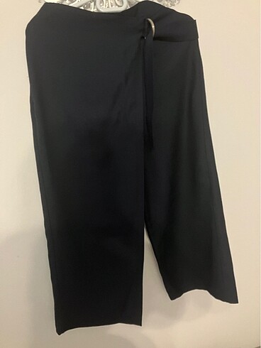 Lacivert pantolon midi boy anvelop model