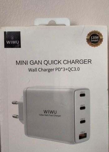 WiWU 120W Mini GaN Hızlı Duvar Şarj Cihazı - Görsel 4