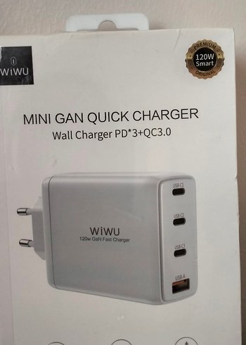 WiWU 120W Mini GaN Hızlı Duvar Şarj Cihazı - Görsel 3