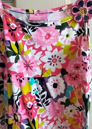 Çiçek Desenli Bohem Kız Elbisesi - Görsel 2