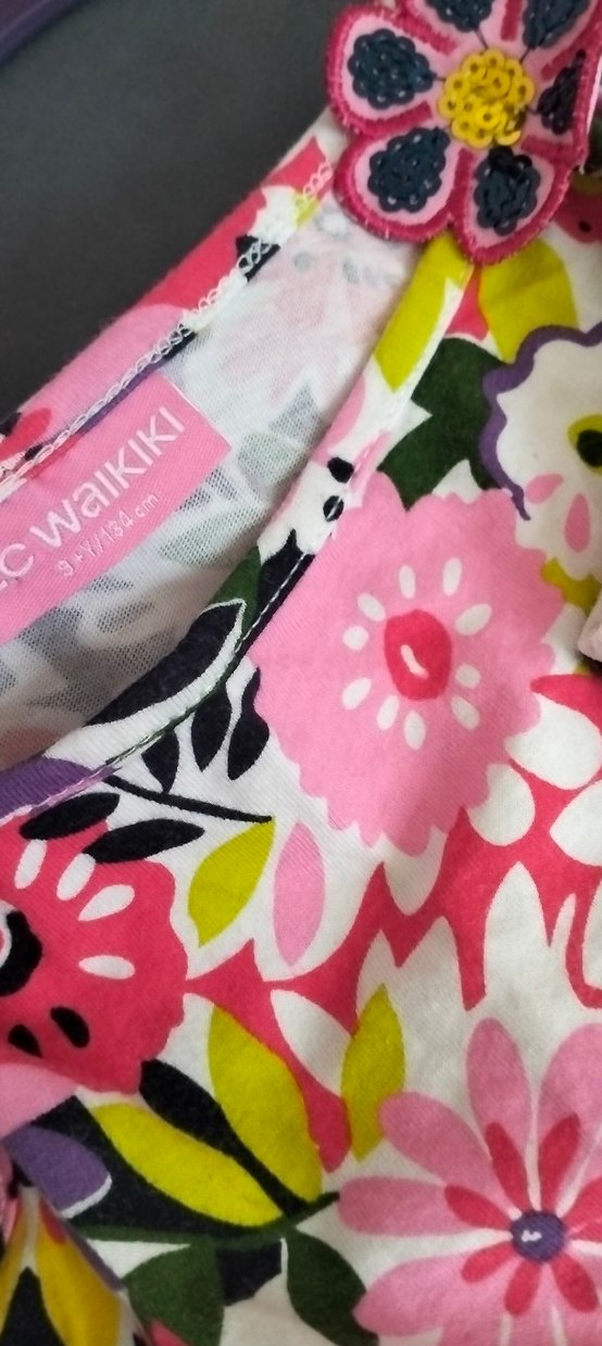 Çiçek Desenli Bohem Kız Elbisesi - Görsel 3