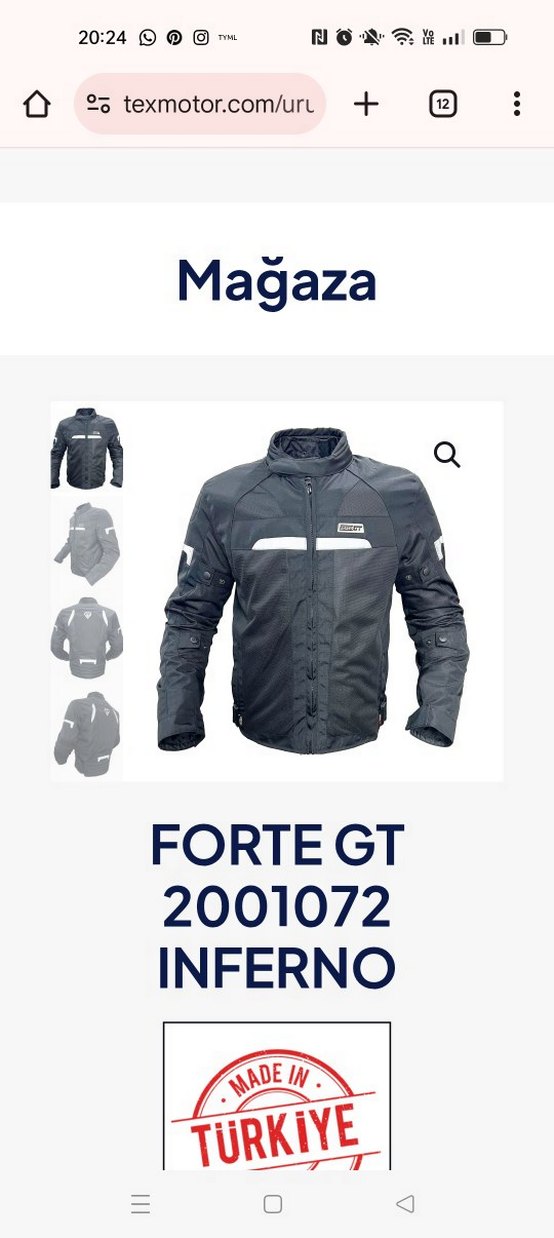 Siyah Gri Biker Erkek Mont - Görsel 2