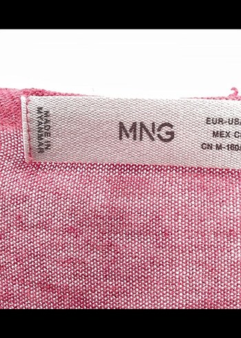 Mango Pembe V Yaka Uzun Kollu Triko