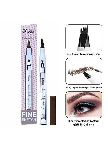 Roesıa Rose Cosmetics Koyu Kahve Rose Microblading Etkili Kalıcı