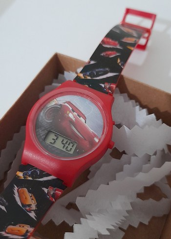 Renkli Baskılı Dijital Çocuk Saati şimşek mcqueen - Görsel 2