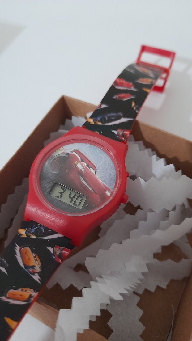 Renkli Baskılı Dijital Çocuk Saati şimşek mcqueen - Görsel 2