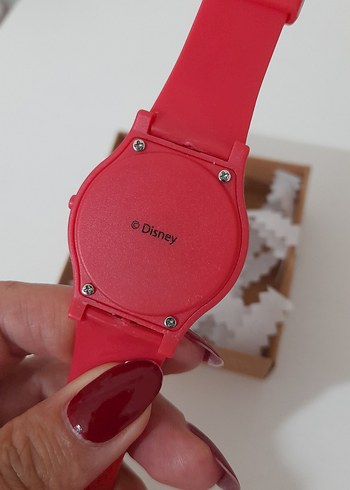 Kırmızı Minnie Mouse kız çocuk Kol Saati - Görsel 3