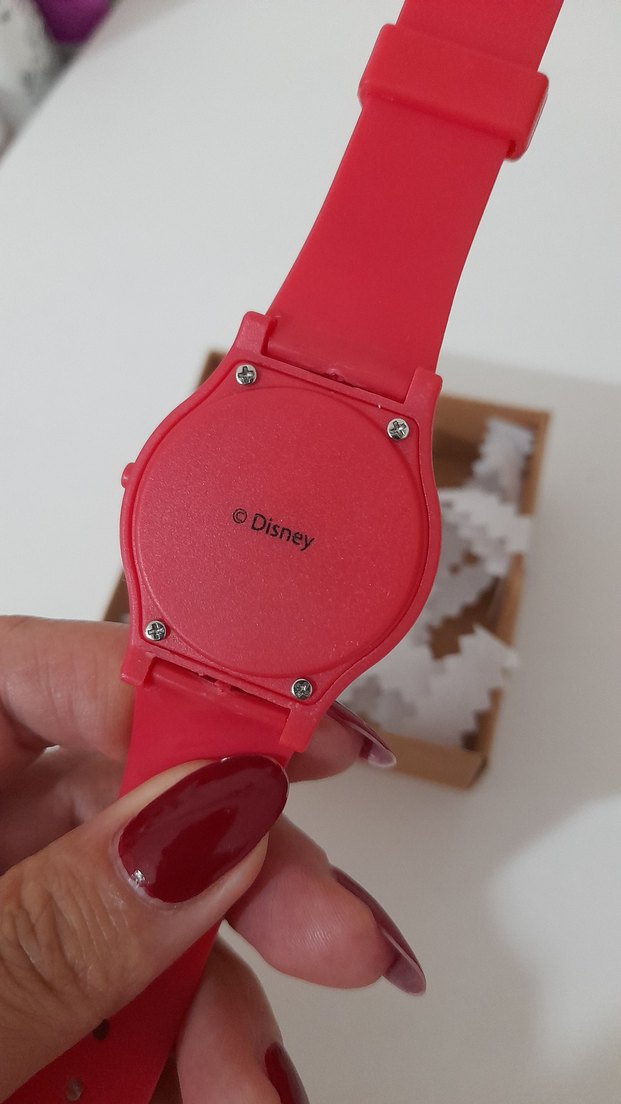 Kırmızı Minnie Mouse kız çocuk Kol Saati - Görsel 3