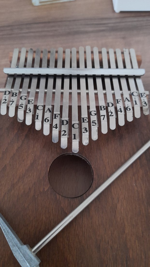 Ahşap Gövdeli Kalimba - Gri Metal Tuşlar - Görsel 2