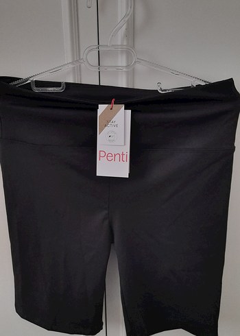 Penti Siyah Kadın Biker Spor Taytı - Görsel 5