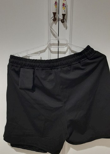 Kadın Siyah İçi Taytlı Şort - Görsel 5