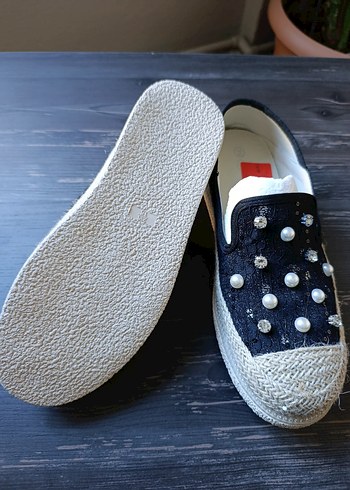 Guja Boncuk İşlemeli Kot Kadın Platform Sneaker - Görsel 4