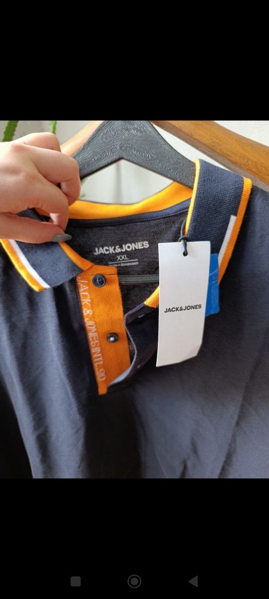 Jack Jones Lacivert Pamuklu Erkek Polo Yaka Tişört - Görsel 2