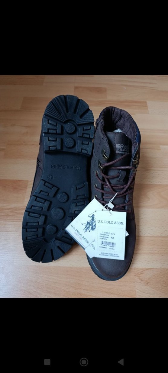 U. S. Polo Kahverengi Erkek Street Style Bot - Görsel 5