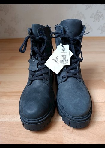 Lumberjack Siyah Süet Bağcıklı Deri Erkek Bot - Görsel 3