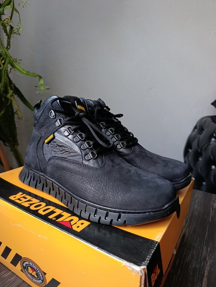 Buldozer Siyah Erkek Street Wear Deri Bot - Görsel 3