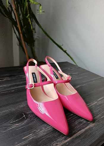 Nıne West Pembe Rugan Tokalı Stiletto - Görsel 2