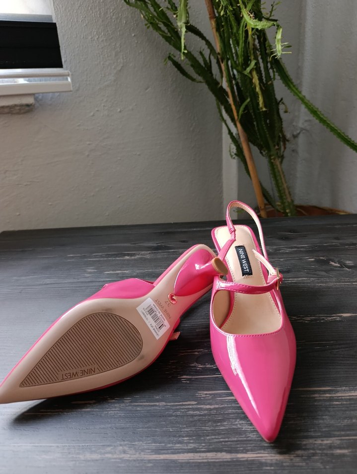 Nıne West Pembe Rugan Tokalı Stiletto - Görsel 5