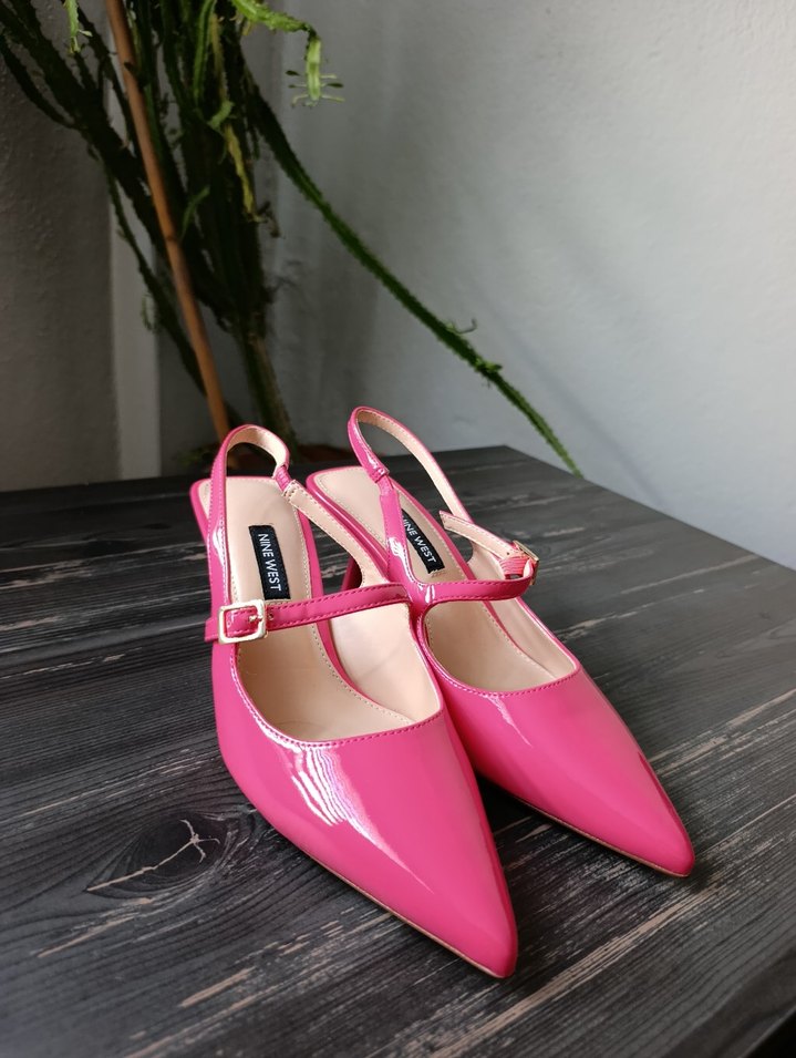 Nıne West Pembe Rugan Tokalı Stiletto - Görsel 2