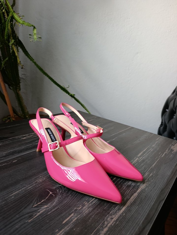 Nıne West Pembe Rugan Tokalı Stiletto - Görsel 3