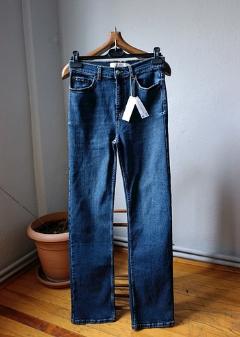 ipekyol Koyu Mavi Dar Paca Denim Jean