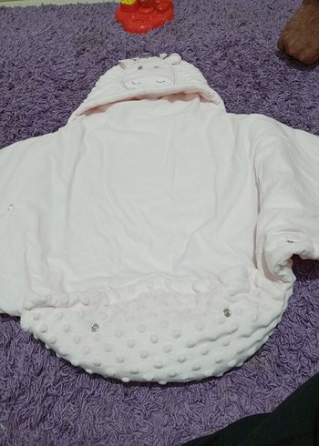 Nakışlı Bebek Battaniyesi, Mor Tonlarında - Görsel 3