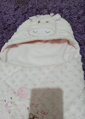 Nakışlı Bebek Battaniyesi, Mor Tonlarında - Görsel 2